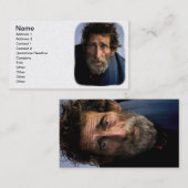 ホームレスおよび困っている髭がある人 名刺 (正面/裏面)