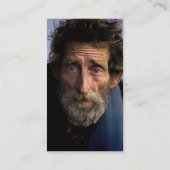 ホームレスおよび困っている髭がある人 名刺 (裏面)