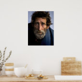 ホームレスで無力な髭の男 ポスター (キッチン)