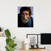 ホームレスで無力な髭の男 ポスター (ホームオフィス)