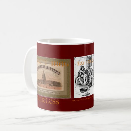 ホームレスとウータの仕事のための貧困マグカップ コーヒーマグカップ (正面左)