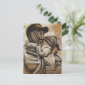 ホームレスの母と子 ポストカード (スタンド正面)