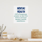 ホームレスの20%の人々 – Mental Health Quot ポスター (キッチン)