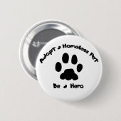 ホームレスペットを採用して下さい 缶バッジ (正面&裏面)