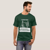 ホームレス生活を送るキャンピングギフト Tシャツ (正面フル)