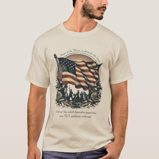 ホームレス退役軍人Tシャツ Tシャツ (正面)