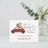 ホームレッドカーギフトのように移動する場所がない 案内ポストカード (スタンド正面)