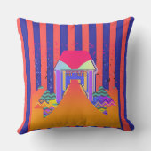 ホームレッドブルーストライプ アウトドアクッション (裏面)