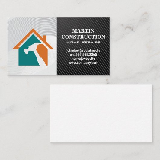 ホームレノベーション | 開発と修復 名刺 (正面/裏面)