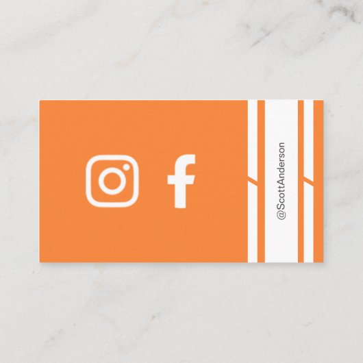 ホームロゴオレンジ色の名刺 名刺 (裏面)