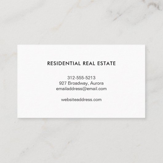 ホームロゴ実在エステートブラックストーン不動産仲介業者 名刺 (裏面)