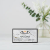 ホームロゴ | 大理石ブラック縁ど 名刺 (スタンド正面)