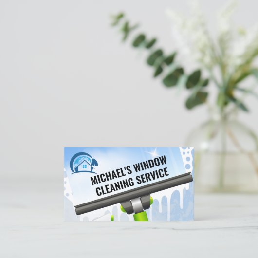 ホームロゴ | Window Clean Squeege名刺 名刺 (スタンド正面)
