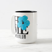 ホームワイアルアブルーハイビスカス15oz ツートーンマグカップ (正面左)