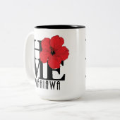 ホームワイアワハワイレッド15oz ツートーンマグカップ (正面左)