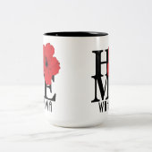 ホームワイアワハワイレッド15oz ツートーンマグカップ (中央)