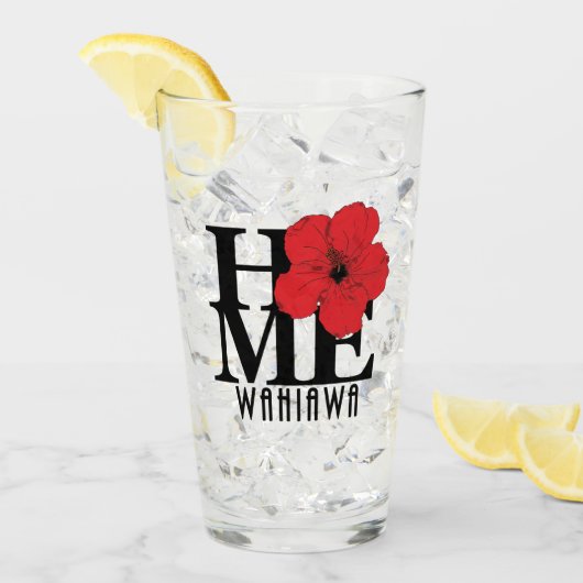 ホームワイアワハワイレッド タンブラーグラス (アイス正面)