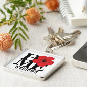 ホームワイアワレッドハイビスカス キーホルダー (側面)