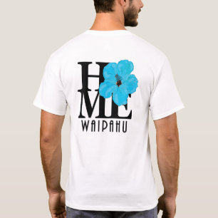 ホームワイパフハワイブルーハイビスカス(バックプリント) Tシャツ