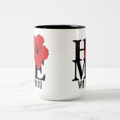 ホームワイパフハワイレッドハイビスカス15oz ツートーンマグカップ (中央)