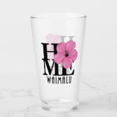 ホームワイマルハワイピンクハイビスカス タンブラーグラス (正面)