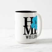 ホームワイルークブルーハイビスカス15oz ツートーンマグカップ (正面右)