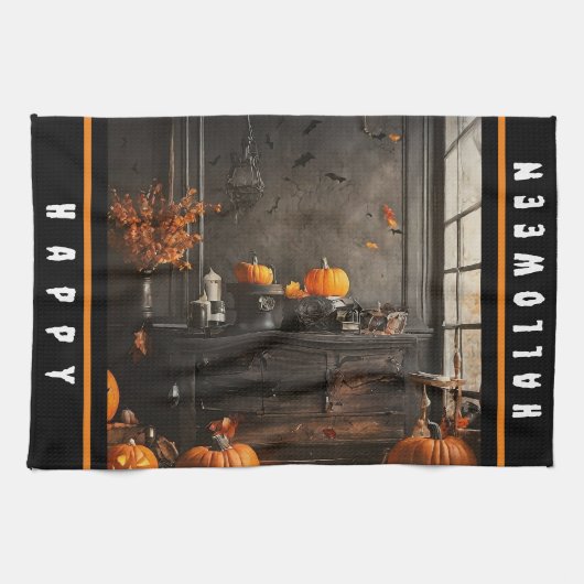 ホーム不気味ハロウィーンコレクション キッチンタオル (横)