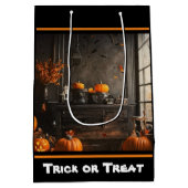 ホーム不気味ハロウィーンコレクション ミディアムペーパーバッグ (裏面)