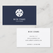 ホーム修モダン修用手引きロゴNavy Blue 名刺 (正面/裏面)