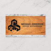 ホーム修復アイコン | 木製大理石 名刺 (正面)