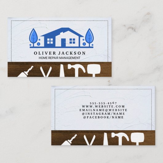 ホーム修復ツール |ハウスロゴ 名刺 (正面/裏面)