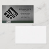 ホーム修復ツール | メタリックブラシ付き背景 名刺 (正面/裏面)