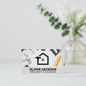 ホーム修復ツール | レンガの壁の背景 名刺 (スタンド正面)