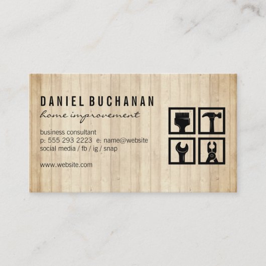 ホーム修復ツール |大工 名刺 (正面)
