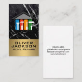 ホーム修復ツール | 大理石 | 金ゴールド金属 名刺 (正面/裏面)