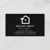 ホーム修復ロゴアイコン |黒の背景 名刺 (正面)