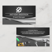 ホーム修復ロゴ建築ツール 名刺 (正面/裏面)