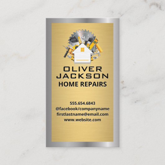 ホーム修復 | ツールボックス 名刺 (正面)