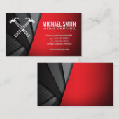 ホーム修復 | ハンマーのアイコン | 抽象芸術パネル 名刺 (正面/裏面)