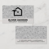 ホーム修復 | レンガの壁の背景 名刺 (正面/裏面)