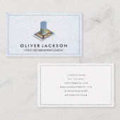 ホーム修復 |不動産仲介業者 |超高層ビル 名刺 (正面/裏面)