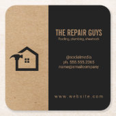 ホーム修復 |便利屋 |建築 スクエアペーパーコースター (正面)