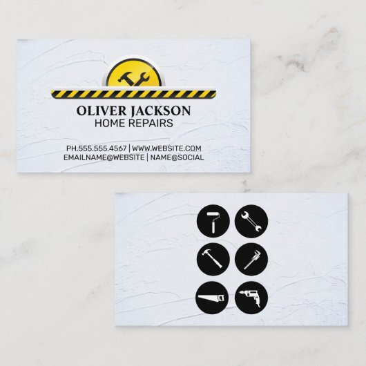 ホーム修復 |建築ハードウェアツール 名刺 (正面/裏面)