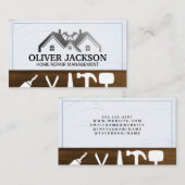 ホーム修復 | 建築 | 金属屋根ロゴ 名刺 (正面/裏面)