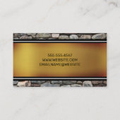 ホーム修復 | 石壁 |ゴールデン白黒線 名刺 (裏面)