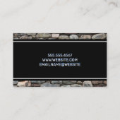 ホーム修復 |石壁 |白黒線 名刺 (裏面)