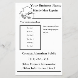 ホーム修理ハンディマンフライヤー チラシ