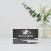 ホーム修理ロゴ建築電源ツール 名刺 (スタンド正面)