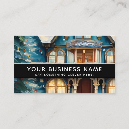 ホーム修理不動産仲介業者モダンエレガントプロフェッショナル 予約カード (正面)