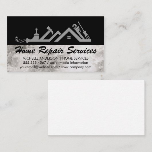ホーム修理保守建物サービス 名刺 (正面/裏面)